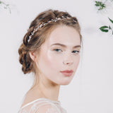blush crystal and mother of pearl wedding headband