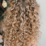 curly hair long crystal hairvine