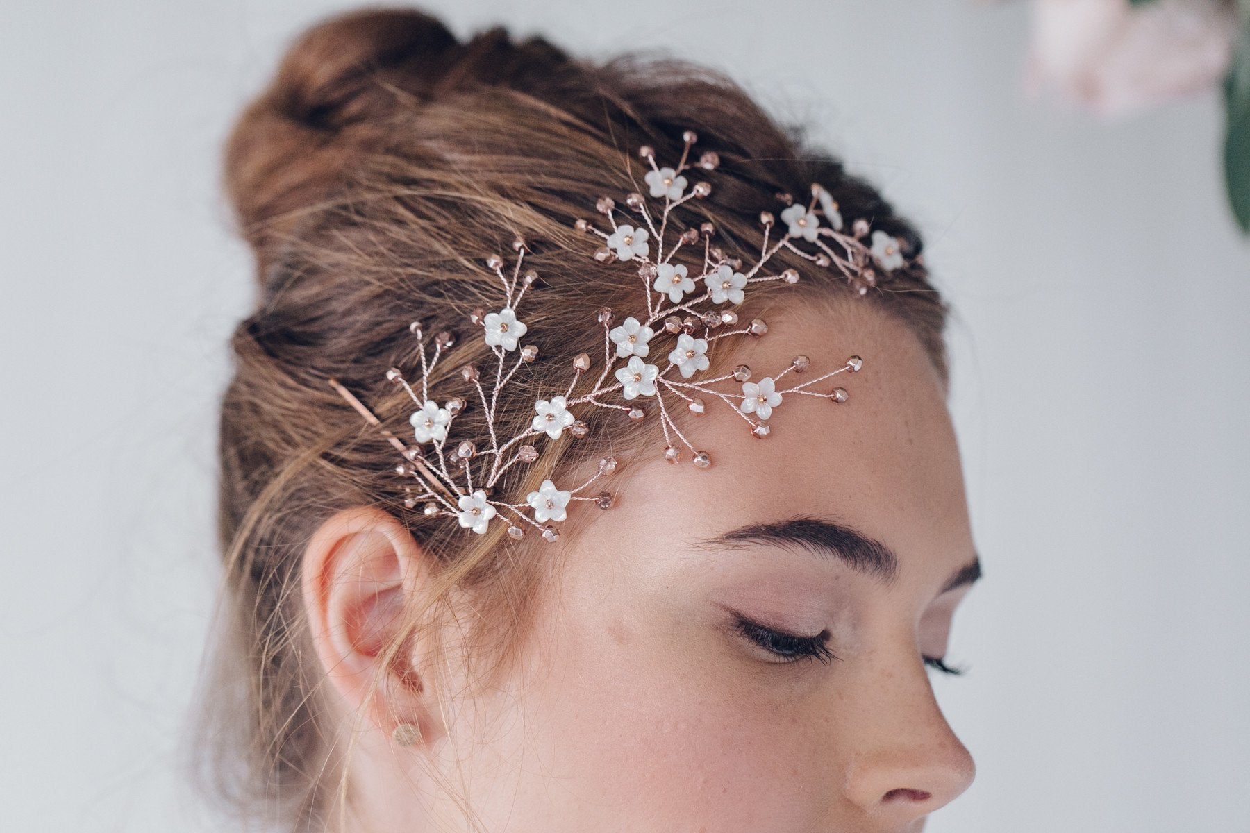 Cherry blossom wedding hair accessory - Cherry - Debbie Carlisle