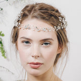 Bohemian Grecian style crystal wedding hair accessory 