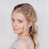Boho flower forehead band hair vine- Coralie - Debbie Carlisle