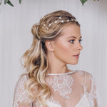 Delicate flower crown wedding halo circlet - Cornelia - Debbie Carlisle