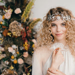 Large boho wedding hairvine