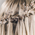 Rose gold Swarovski crystal wedding hairvine - Cassie