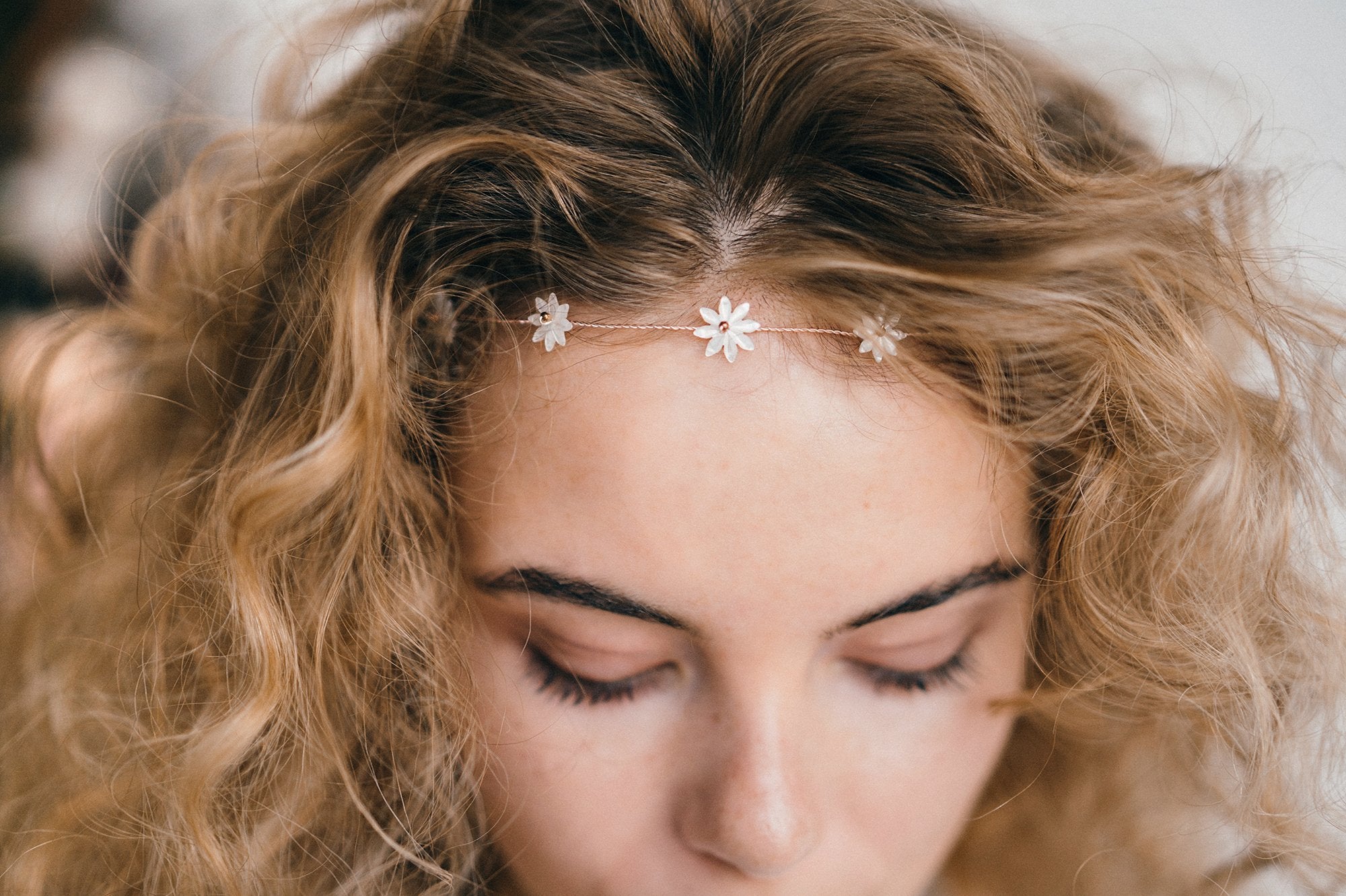 Rose gold Daisy hairvine