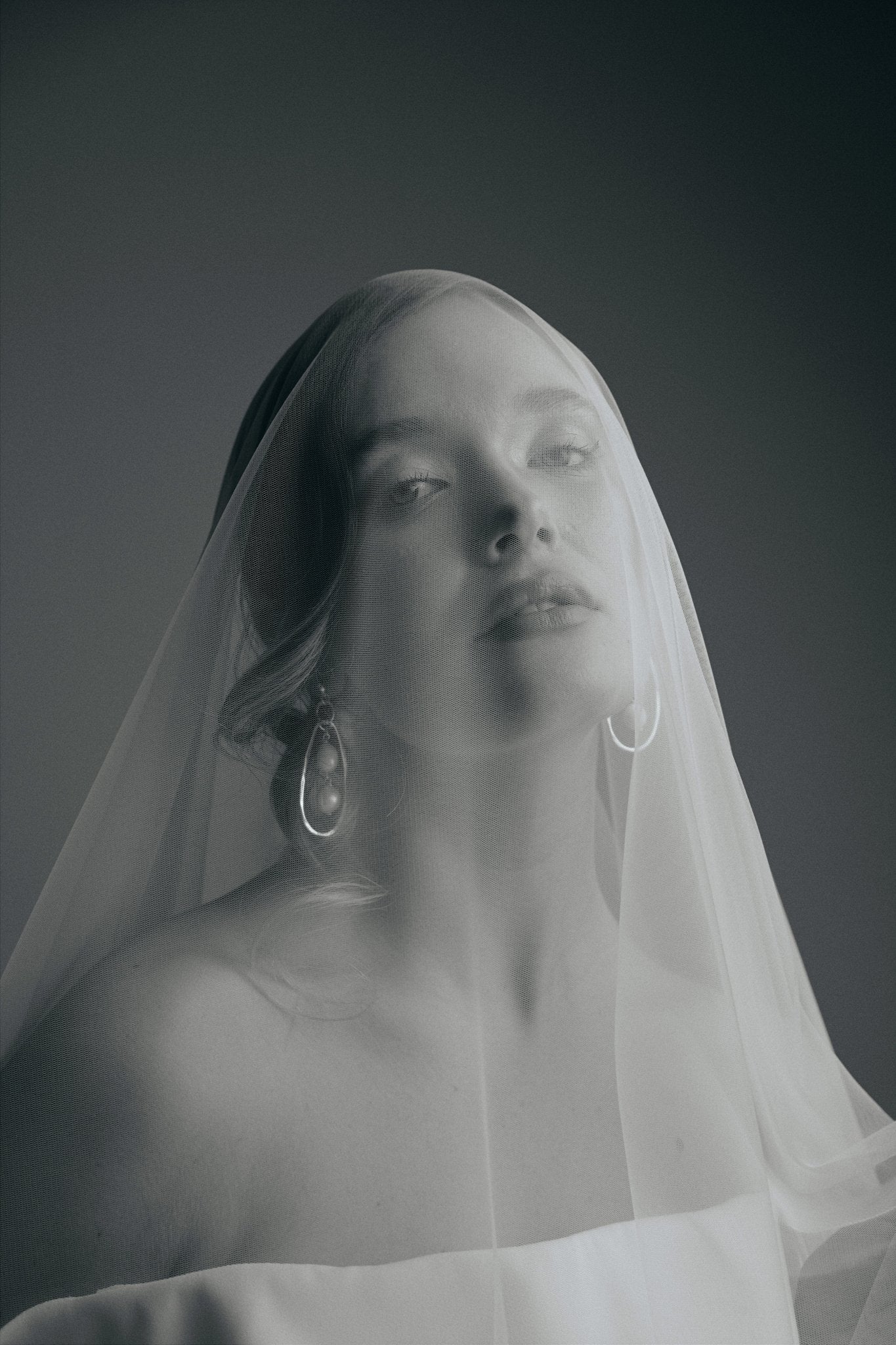 Edie silver statement baroque pearl sculptural earrings