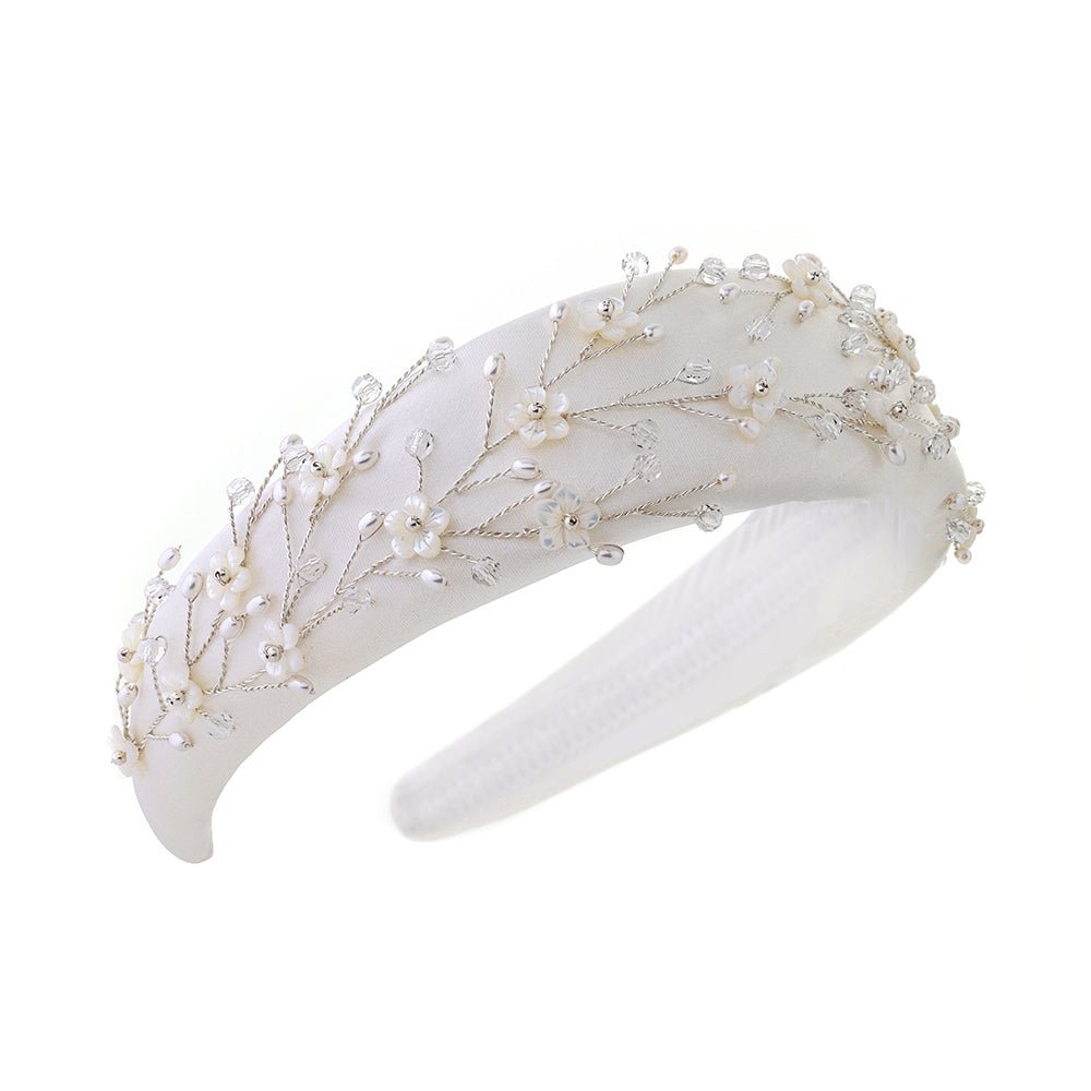 Effie Ivory Floral Padded Headband