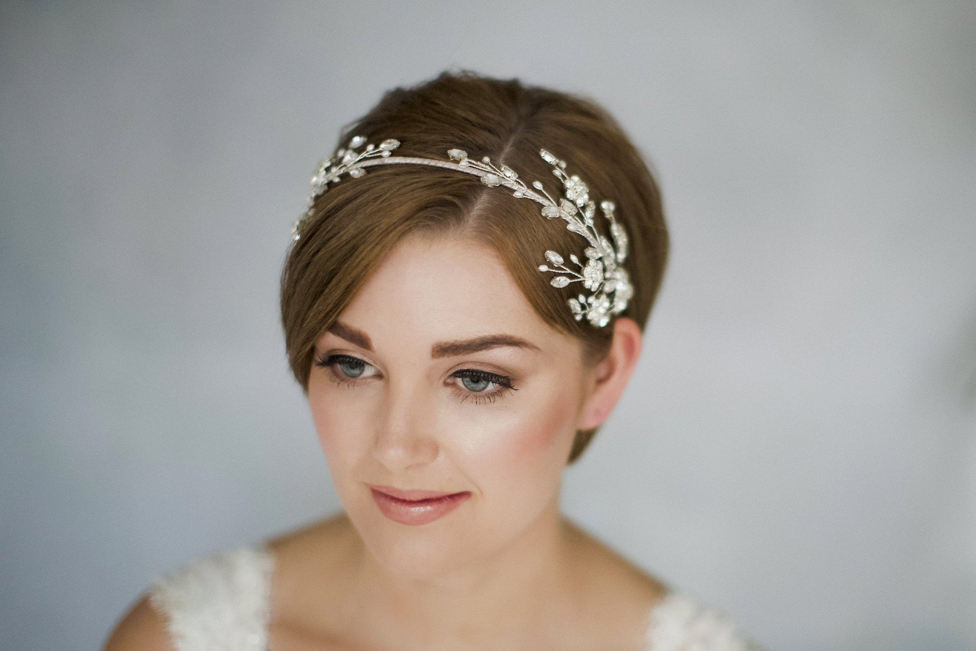 Crystal flower wedding headband - Eleanora - Debbie Carlisle
