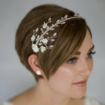 Crystal flower wedding headband - Eleanora - Debbie Carlisle