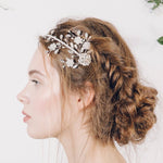 Crystal flower wedding headband - Eleanora - Debbie Carlisle