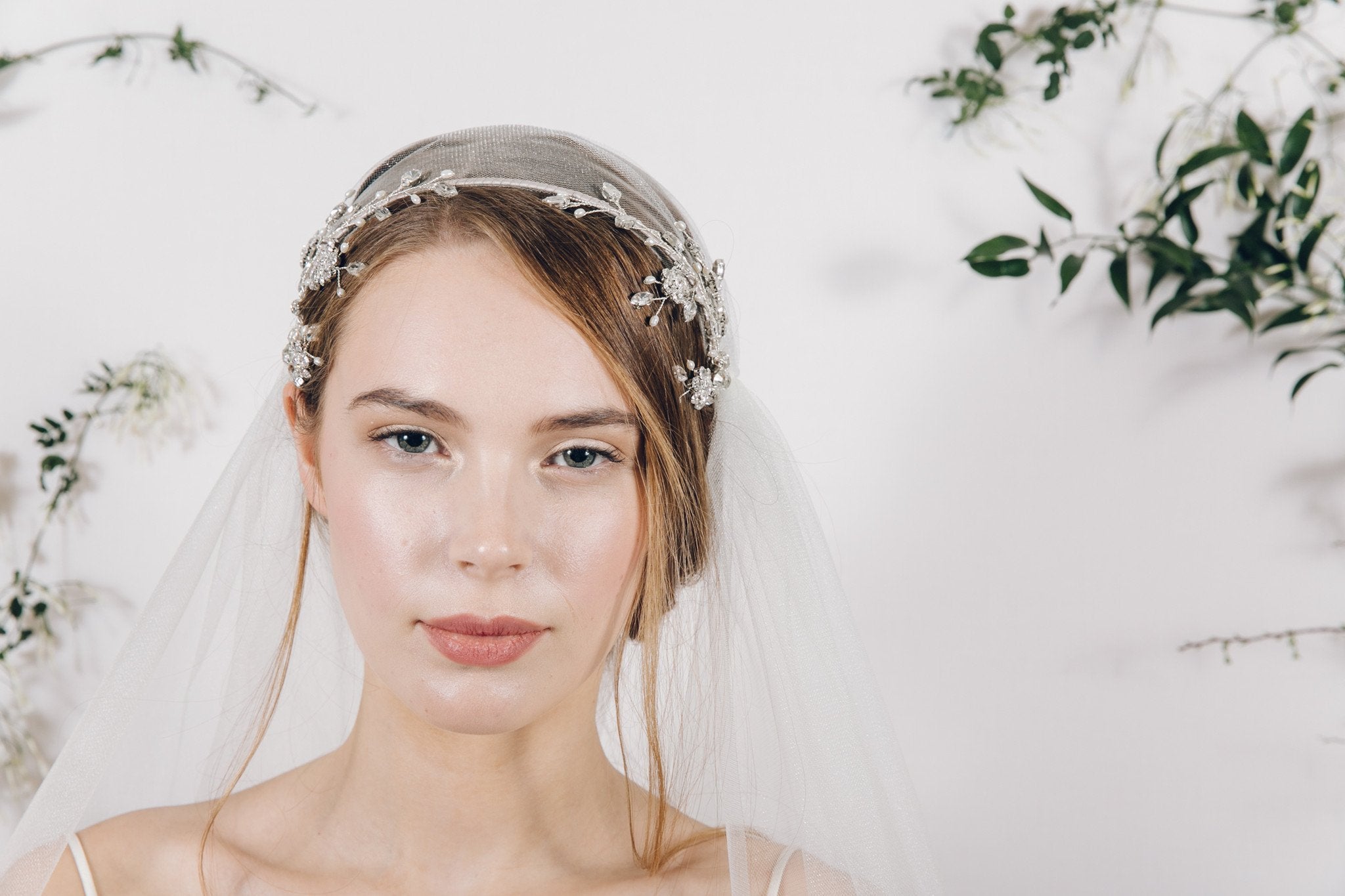 Crystal flower wedding headband - Eleanora - Debbie Carlisle