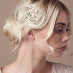 dark green wedding hairpin for bridesmaids