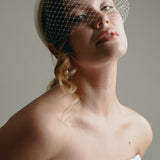 Esme Ivory Padded Birdcage Veil with separate Headband