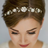 Estelle Silver Crystal Tiara Hair Vine