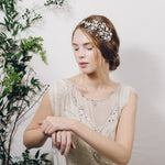 Large statement crystal flower bridal headband