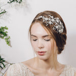 Large statement crystal flower wedding headband