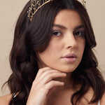 Rustic crown with antique gold crystals - Helena - Debbie Carlisle