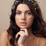 Star crown in gold with 6 matching hairpins - Starlet