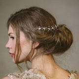 Isabella floral crystal wedding headpiece hair vine