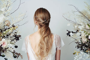 Silver Celestial Swarovski star bridal hairvine Larissa 