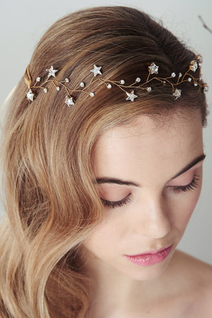 Larissa Swarovski star headband hairvine by debbiecarlisle.com