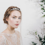 Crystal and pearl tiara bridal hair comb 