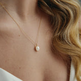  Lucy baroque pearl gold necklace 