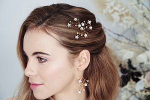 Lunaria Swarovski Crystal star cluster hairpins trio set by debbiecarlisle.com