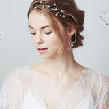 Set of three Swarovski Crystal star celestial bridal hairpins and matching earrings by Debbie Carlisle