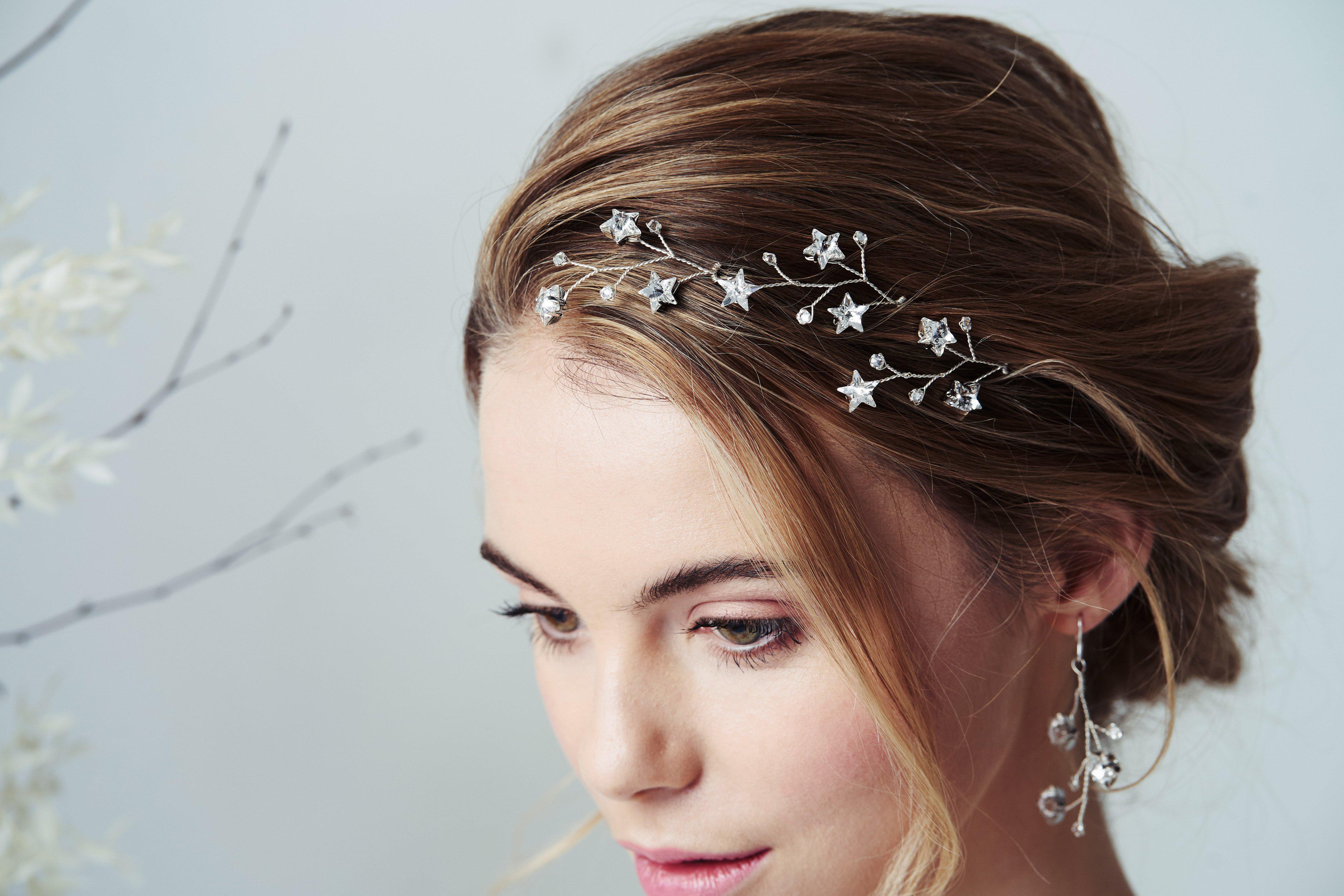 Celestial bridal accessories by Debbie Carlisle Moonlight collection