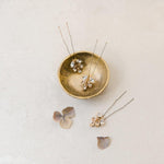 Gold Swarovski hairpins