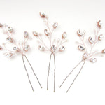 Large leafy crystal wedding hairpin - Maisie - Debbie Carlisle