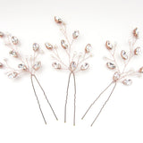 Large leafy crystal wedding hairpin - Maisie - Debbie Carlisle