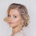 Large leafy crystal wedding hairpin - Maisie - Debbie Carlisle