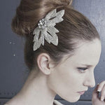 Olivia silver leaf hair comb - Debbie Carlisle