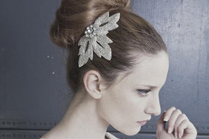 Olivia silver leaf hair comb - Debbie Carlisle