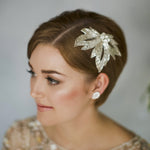 Olivia silver leaf hair comb - Debbie Carlisle