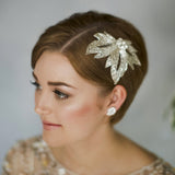 Olivia silver leaf hair comb - Debbie Carlisle