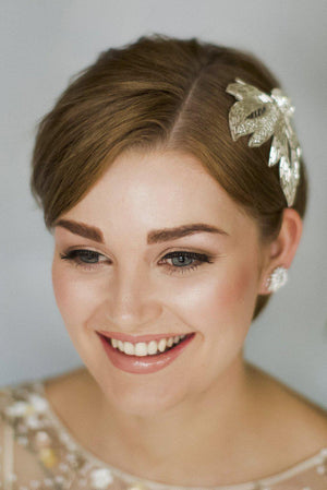Olivia silver leaf hair comb - Debbie Carlisle