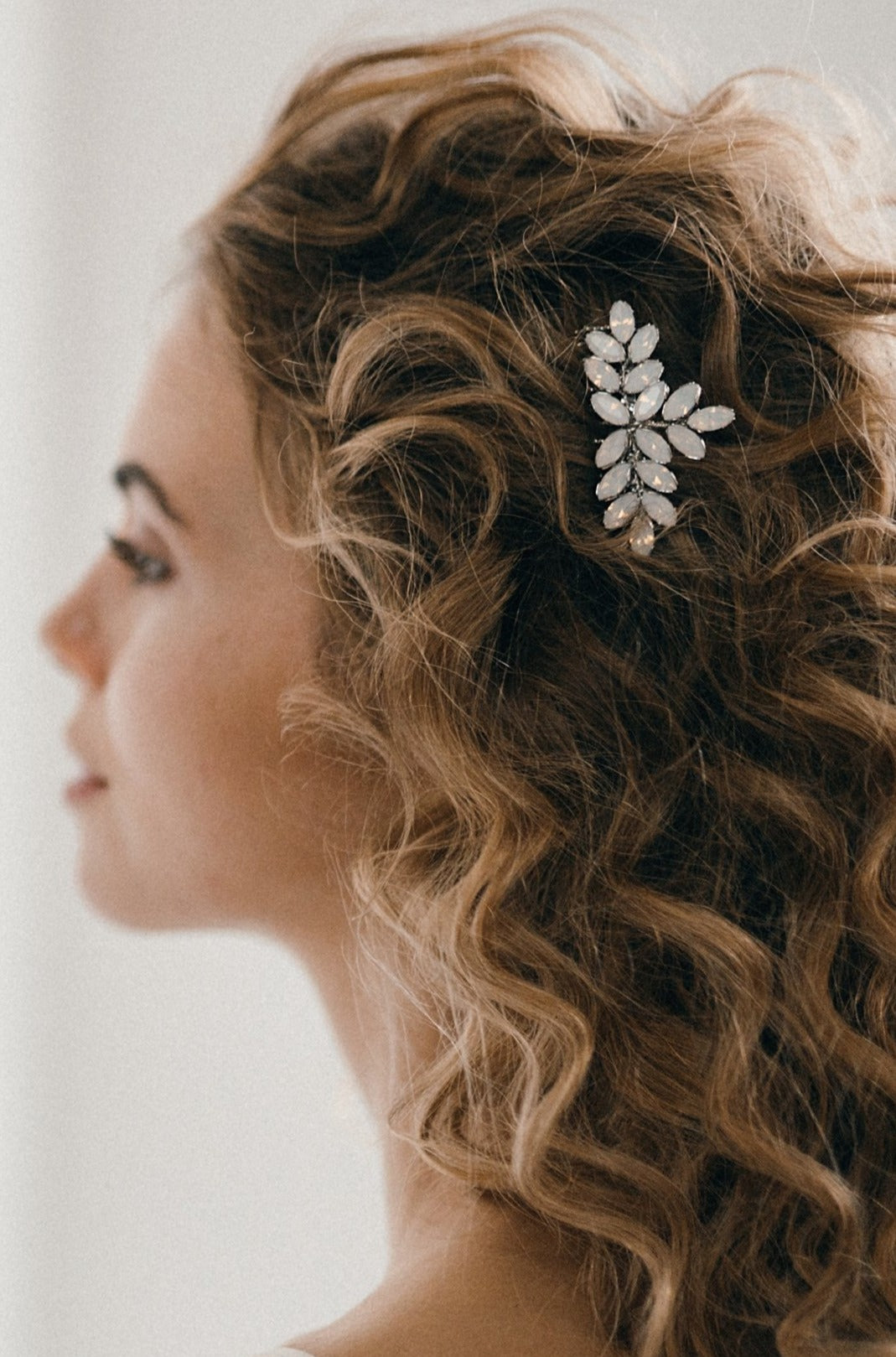 Vintage hair comb small bridal hair accessory - Luna