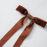 Handsewn Velvet Clip-On Bow For Hair Or Outfit
