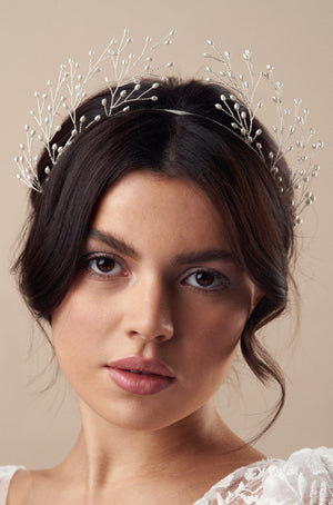 Delicate pearl crown for a woodland bride - Maeve