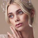Rose gold crystal flower crown - Mabel