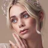 Rose gold crystal flower crown - Mabel