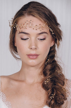 Simple crystal wedding hairpins - Haillie