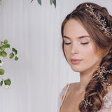 Rosie Gold Botanical Crystal Hair Vine - Sample Sale