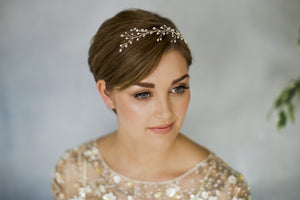 Simple botanical inspired crystal or pearl hair vine - Rosie