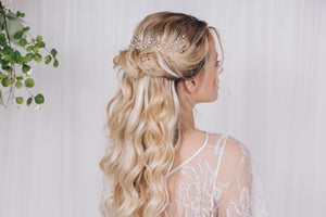 Simple botanical inspired crystal or pearl hair vine - Rosie
