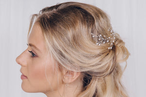 Simple botanical inspired crystal or pearl hair vine - Rosie