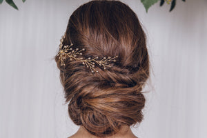 Simple botanical inspired crystal or pearl hair vine - Rosie